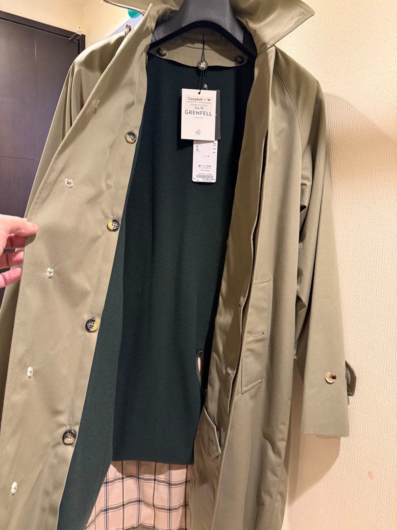 新品 GRENFELL SLIM CAMPBELL ステンカラーコート36