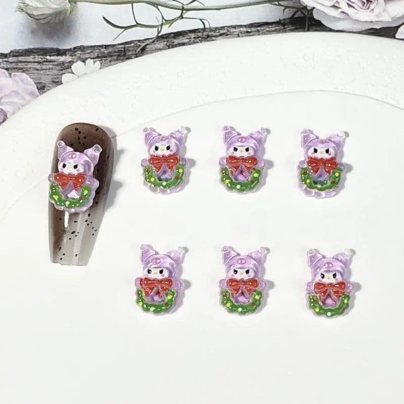 商品説明必読!!サンリオ❤︎クリスマス ネイルパーツ☆６個セット