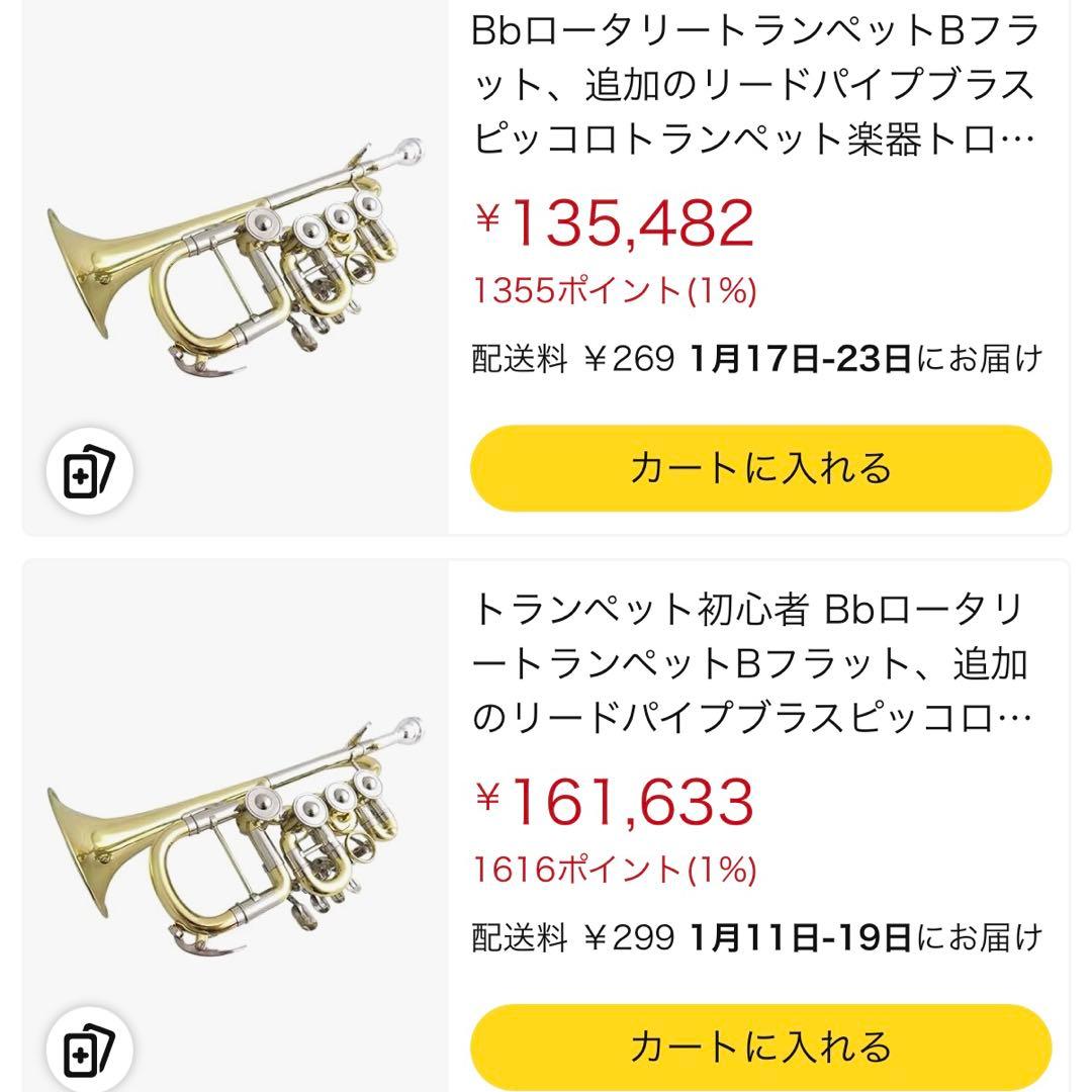 蓬*様 【目玉商品】ロータリーピッコロトランペット ほぼ未使用 中国製