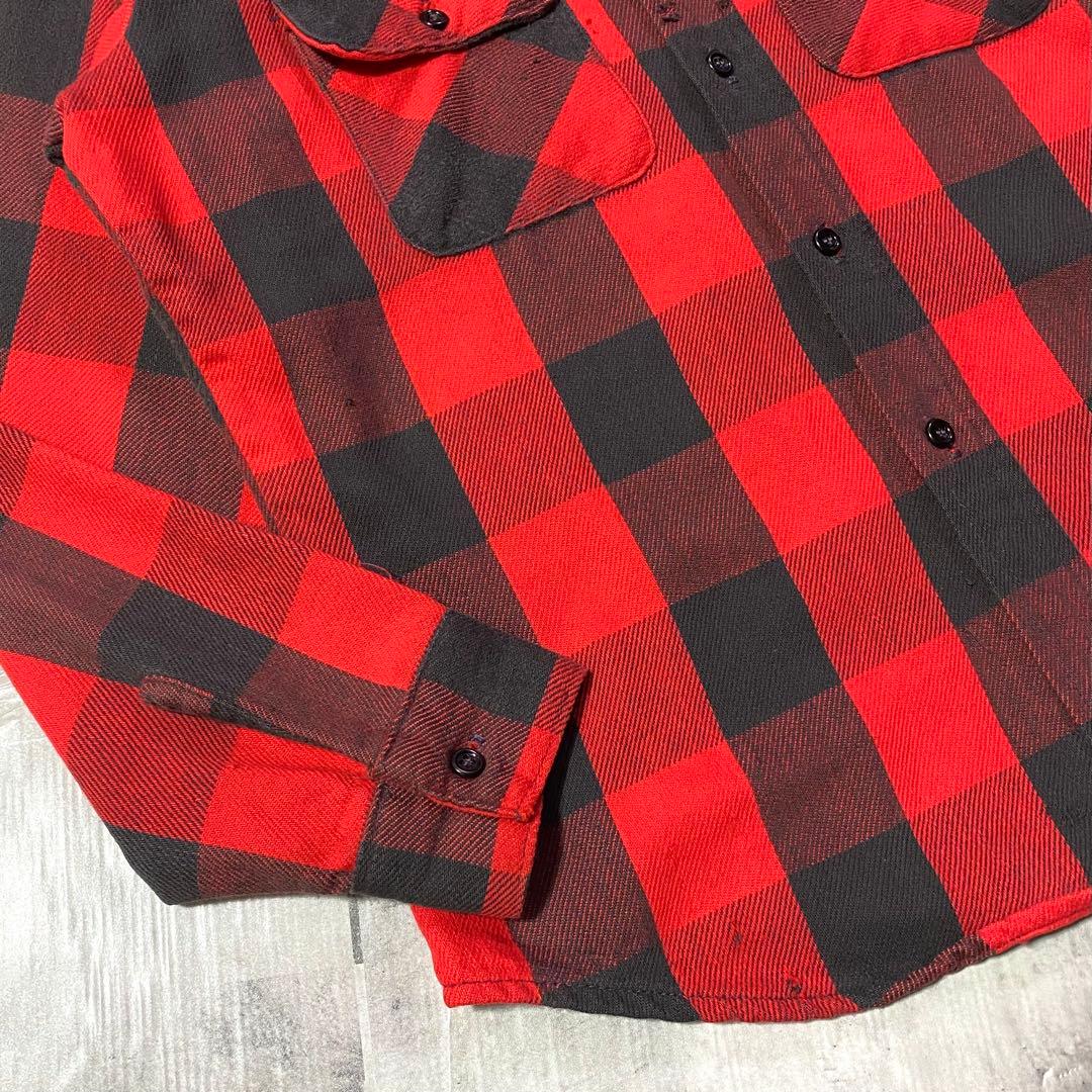 70s 80s USA製 FIVE BROTHER ブロックチェックシャツ