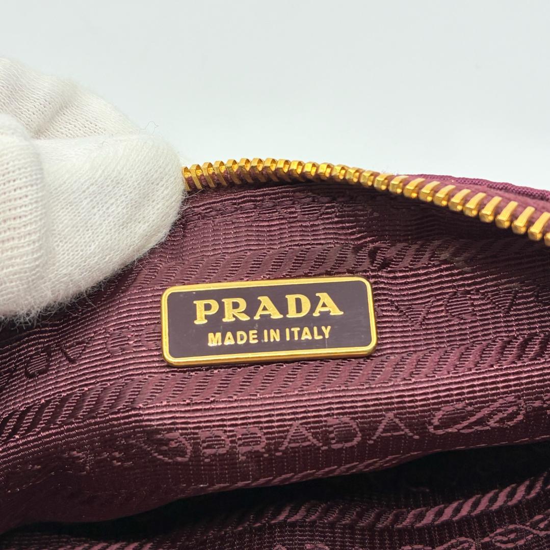 PRADA プラダ リボン ポーチ 紫 A1347F5