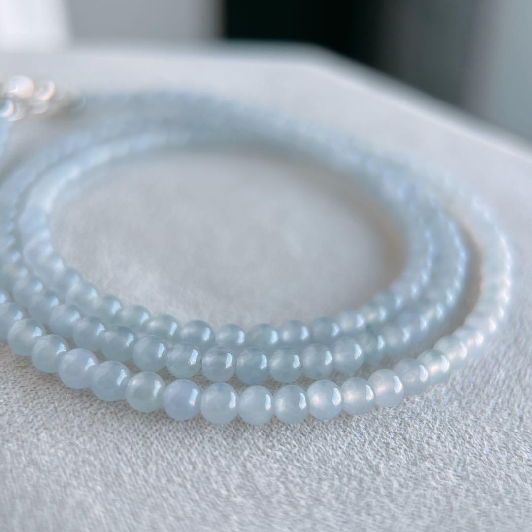 天然ミャンマー産本翡翠ネックレス 55cm - メルカリ