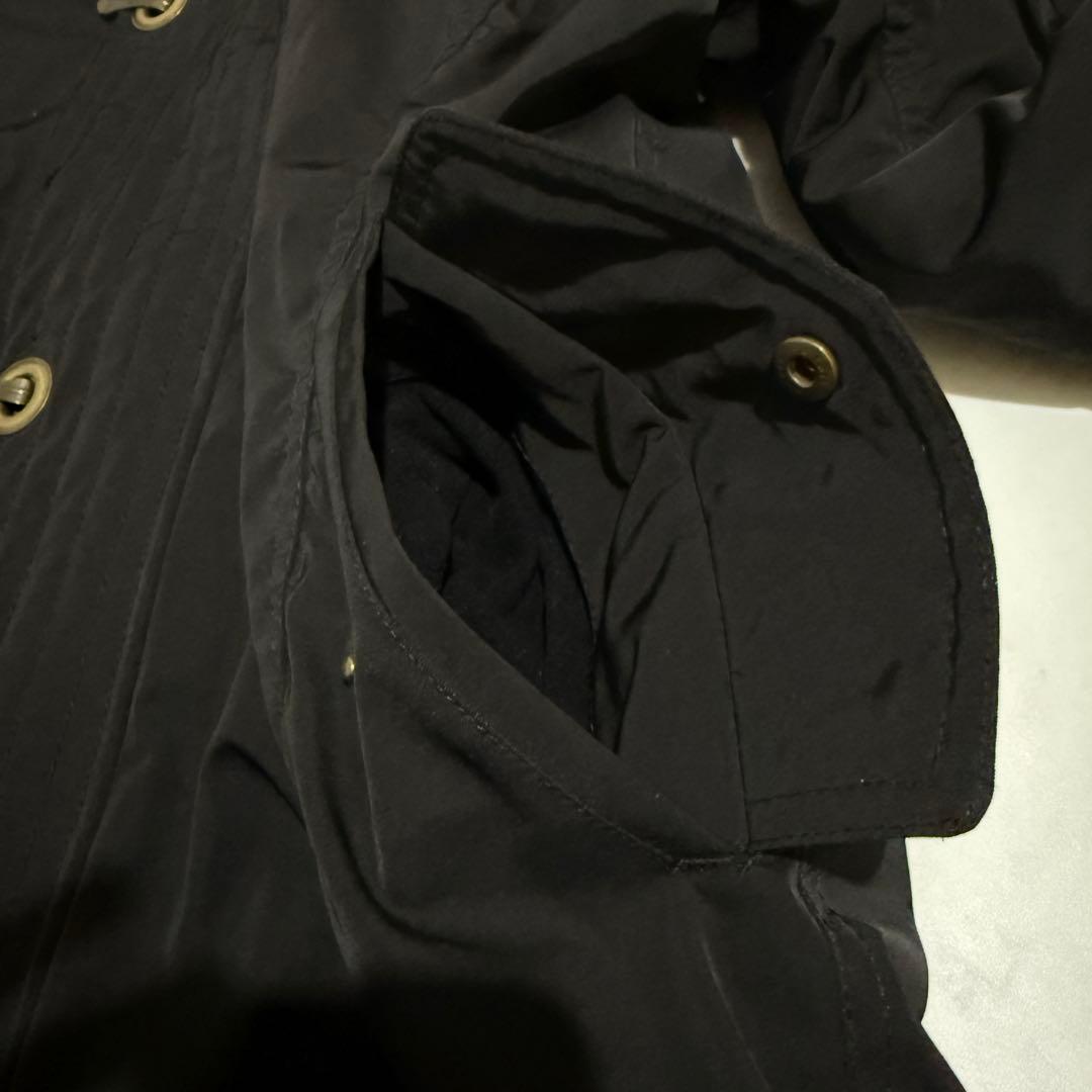 y2k 00s AVIREX モッズコート ボリュームファー 黒 平成ギャル