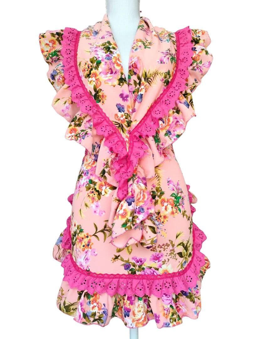 フラメンコ エプロン ピキージョ シージョ サーモンピンク - メルカリ