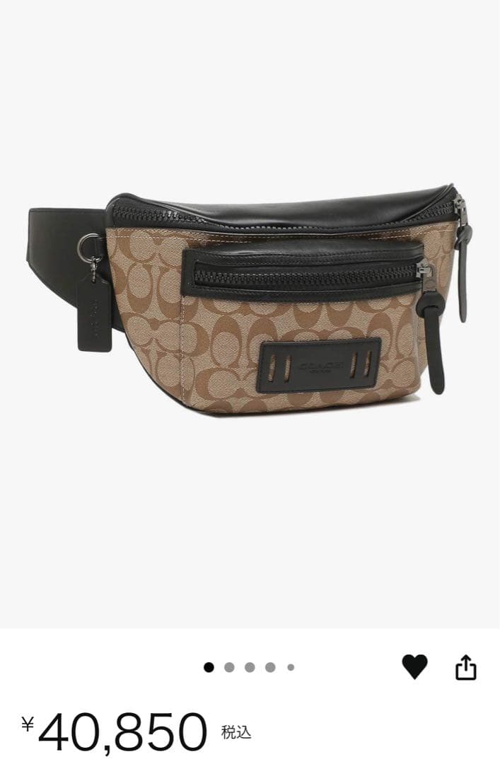 コーチ　COACH ウエストバック　メンズ　カーキブラウン　F78727