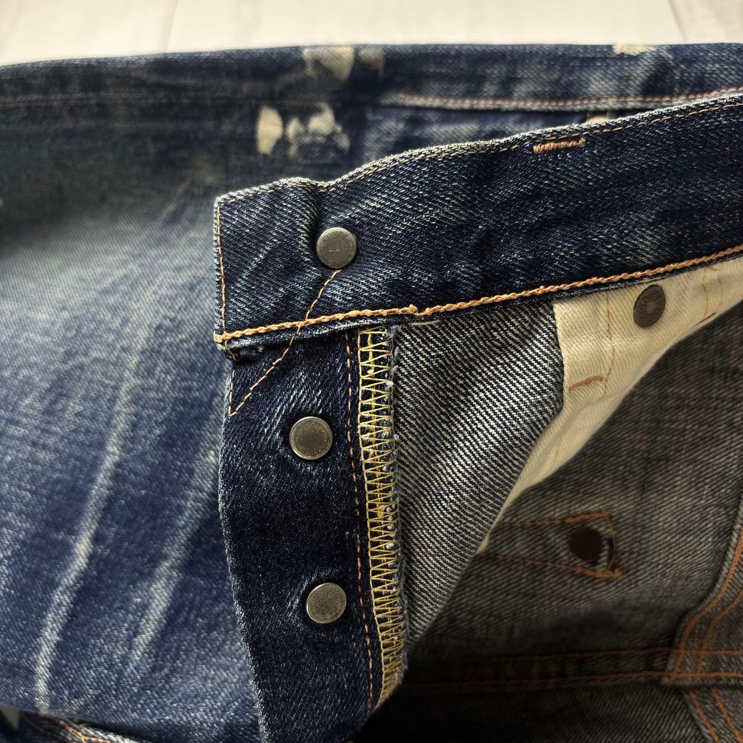 じぇむそん様 希少 Levi's 501xx 復刻 BIGE ペイント 縦落ち