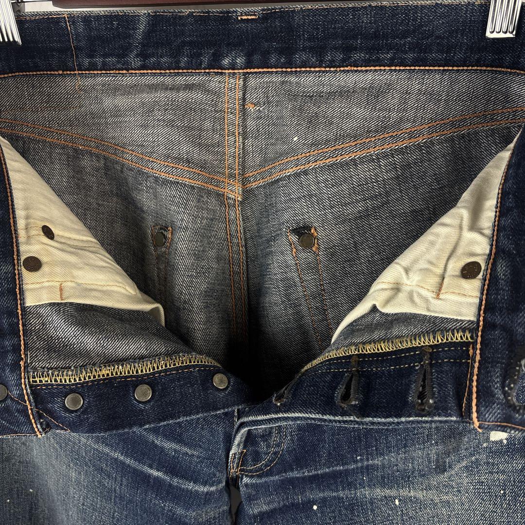 じぇむそん様 希少 Levi's 501xx 復刻 BIGE ペイント 縦落ち