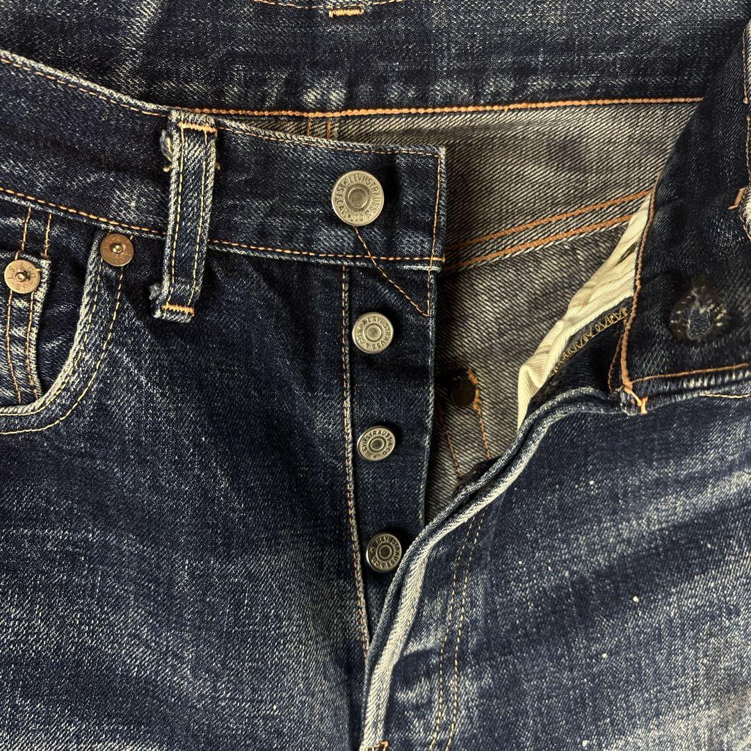 じぇむそん様 希少 Levi's 501xx 復刻 BIGE ペイント 縦落ち