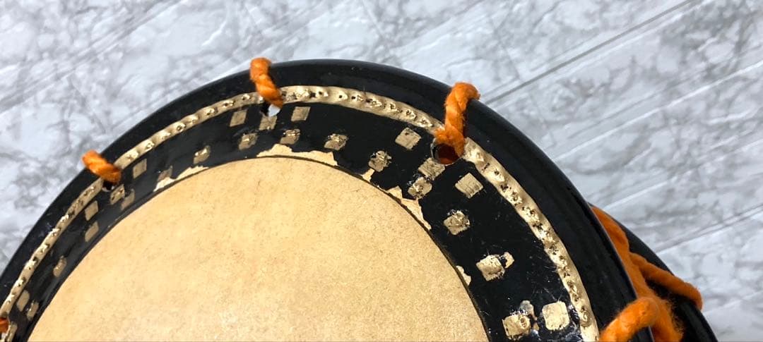 【高級】 締太鼓 紐締め バチ 2組 平太鼓 和太鼓 34cm