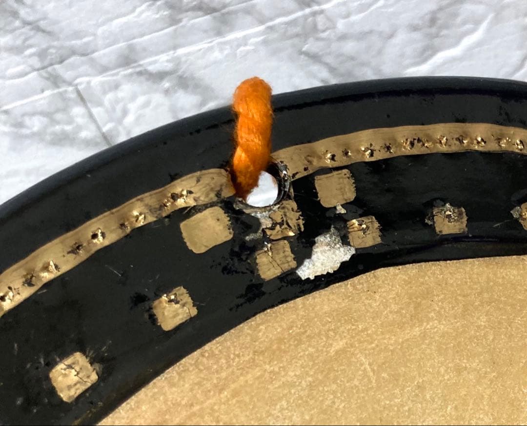 【高級】 締太鼓 紐締め バチ 2組 平太鼓 和太鼓 34cm