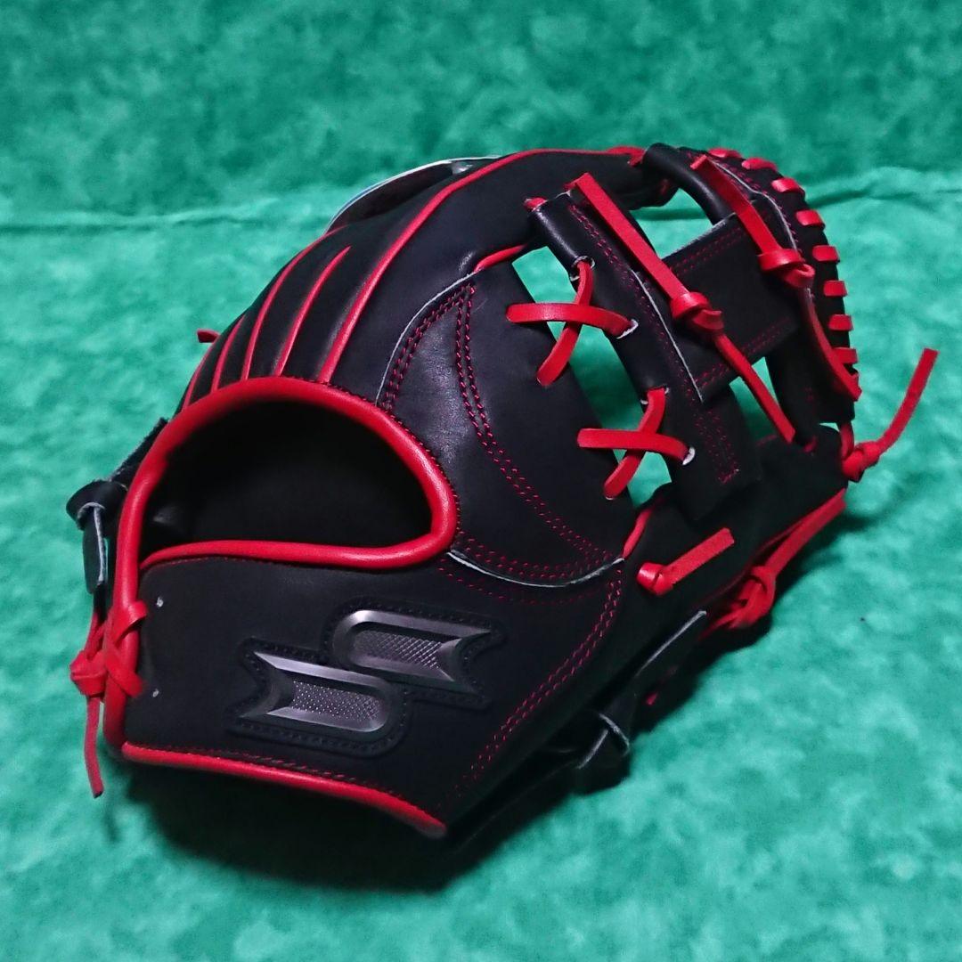 【新品】SSK 軟式内野手用 プロエッジ ブラック×レッド【846型】