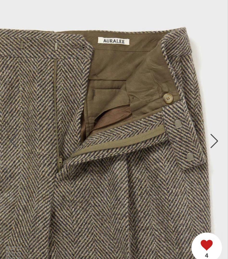 スーツ auralee LAMA SHETLAND WOOL TWEED SLACKS