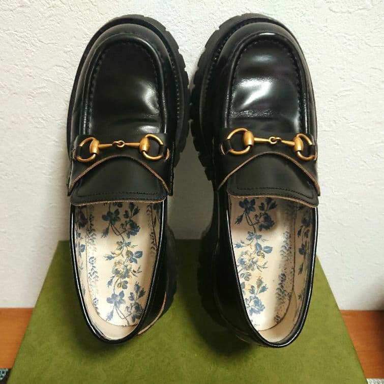 GUCCI ホースビットローファー 蜂 ビー エンブロイダリー 黒 7 1/2