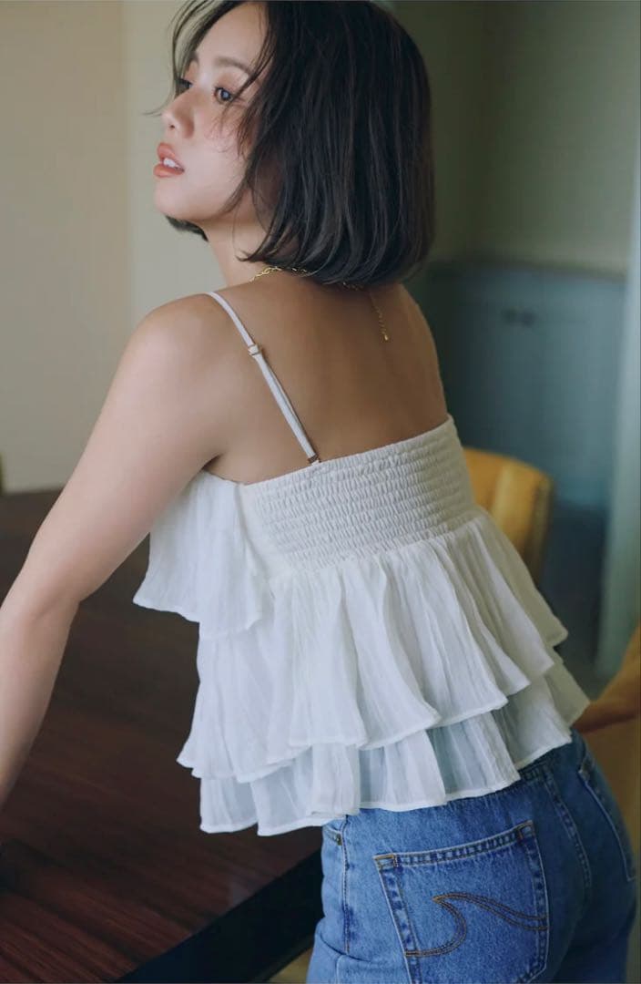 SeaRoomlynn M collab パッドinフリル2wayキャミソール