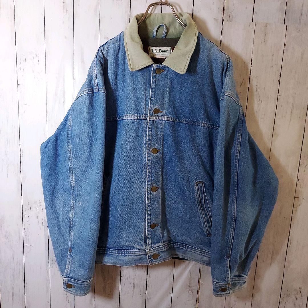 【L.L.Bean】80s エルエルビーン USA製 デニムジャケット XL相当