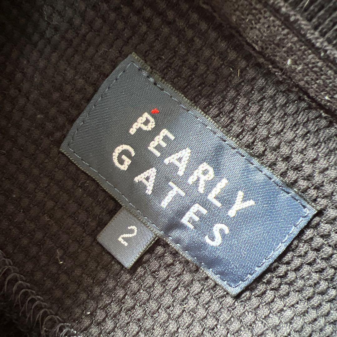 パーリーゲイツ　半袖ワンピース　Aライン　フリル　スカート　メゾンロゴ　2 L