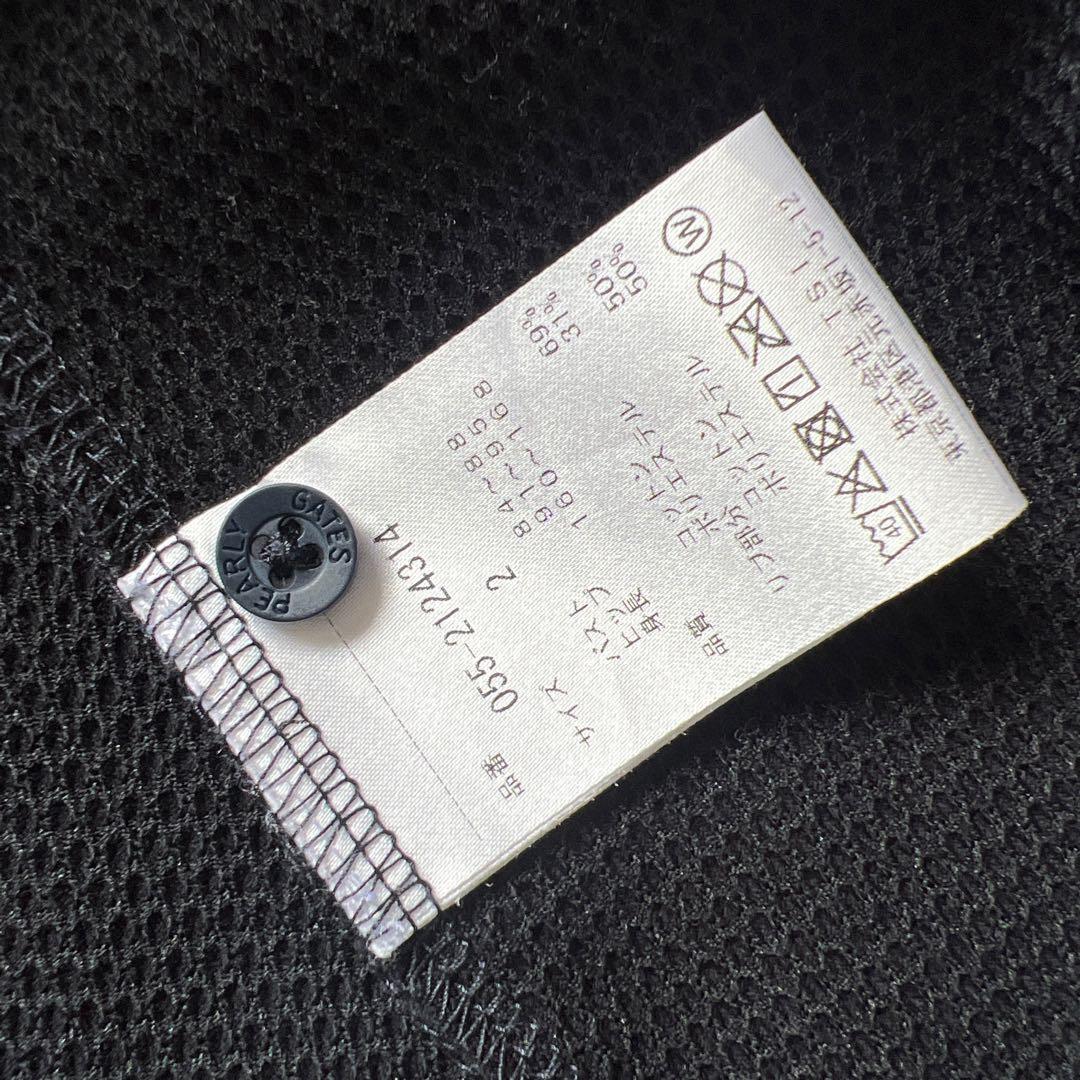 パーリーゲイツ　半袖ワンピース　Aライン　フリル　スカート　メゾンロゴ　2 L