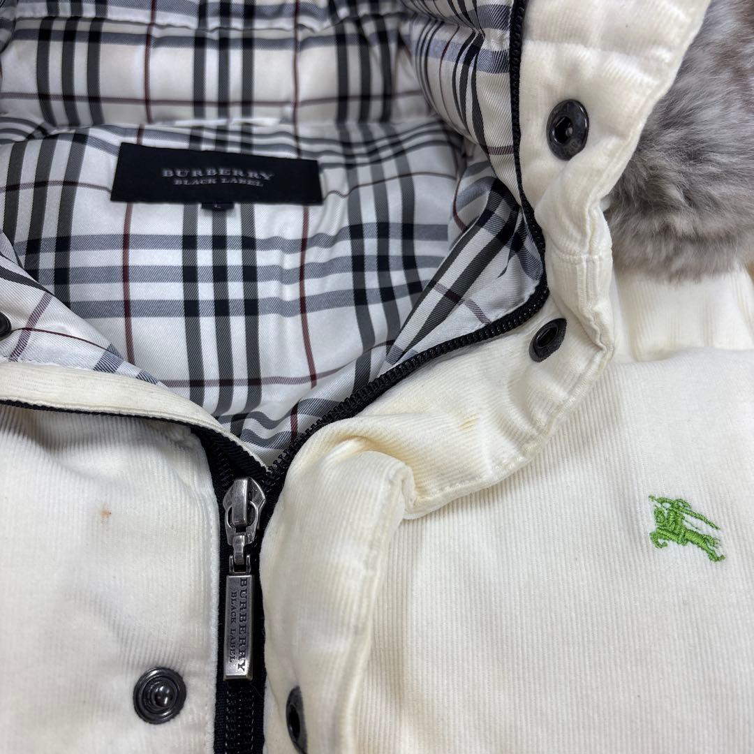 バーバリーブラックレーベル　ダウンジャケット　ファーフード