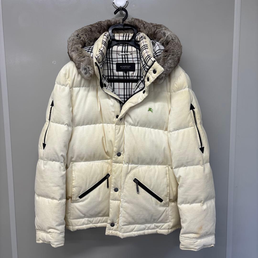 バーバリーブラックレーベル　ダウンジャケット　ファーフード