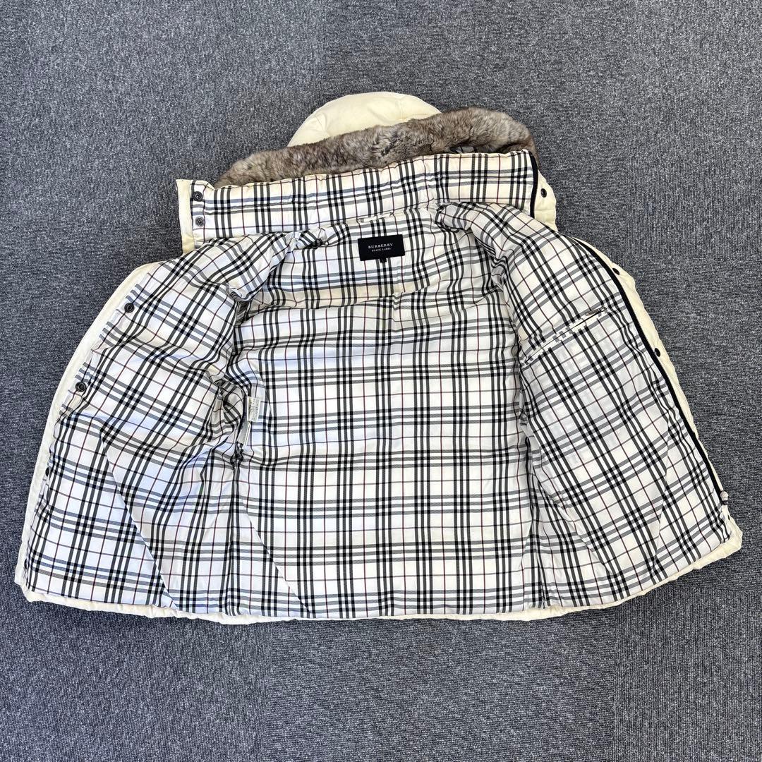 バーバリーブラックレーベル　ダウンジャケット　ファーフード