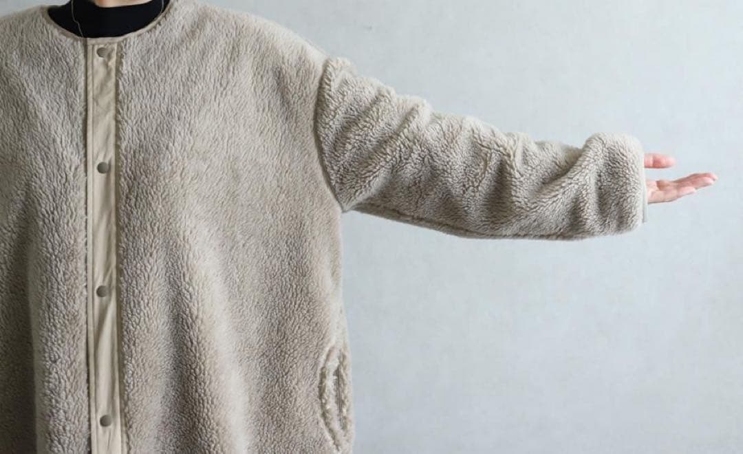 Veritecoeur ヴェリテクール リバーシブル ボア フリース コート