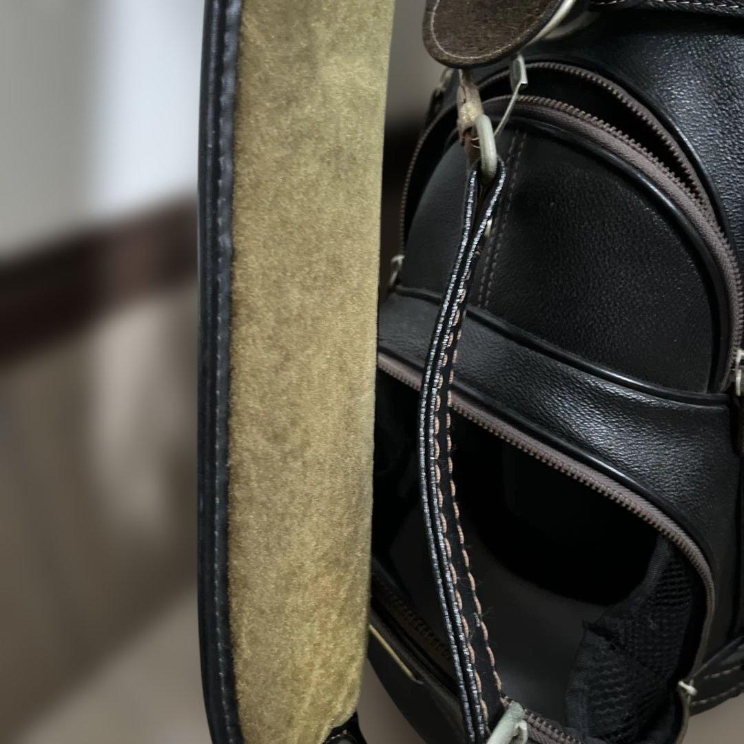 BURBERRY GOLF 黒 レザー キャディバッグ