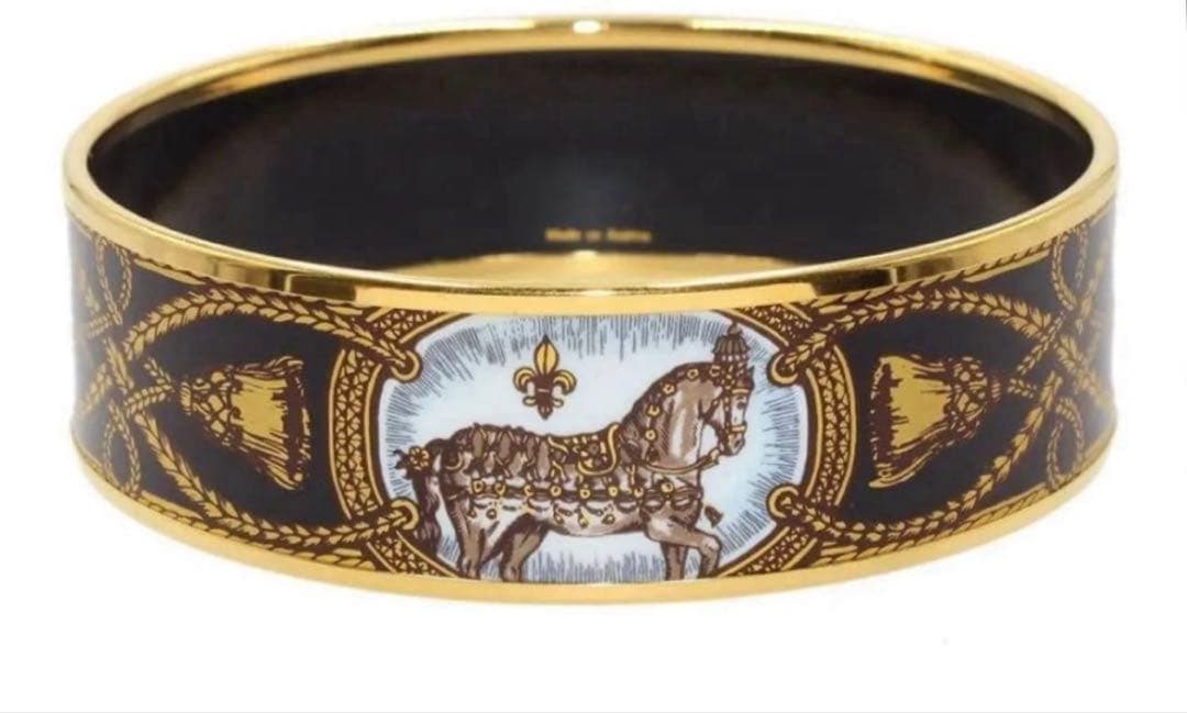 エルメス エマイユ バングル 馬柄 オーストリア HERMES ブレスレット