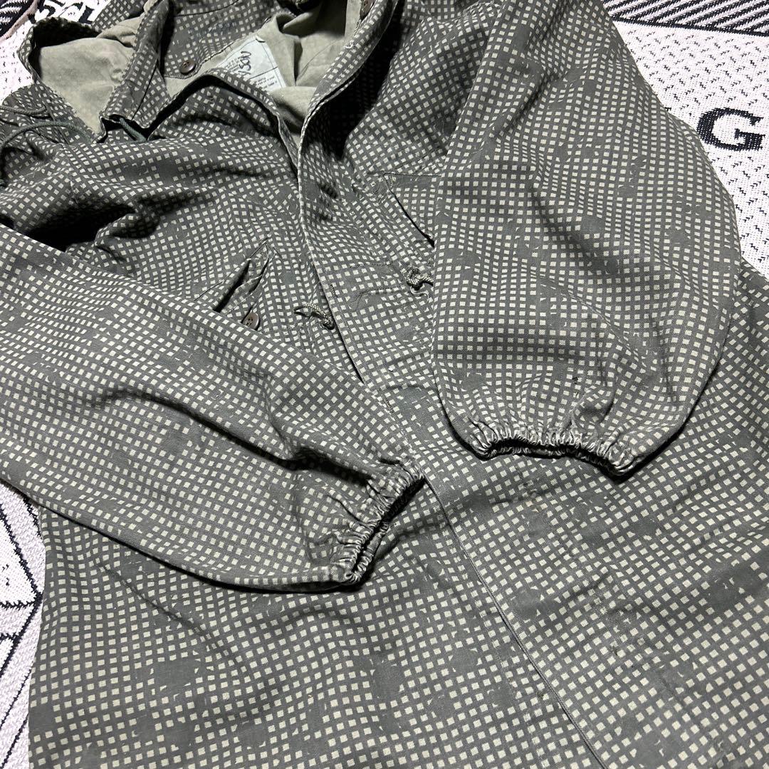 米軍実物 ナイトカモパーカー フィッシュテール ポケットカスタム 84年 「S」