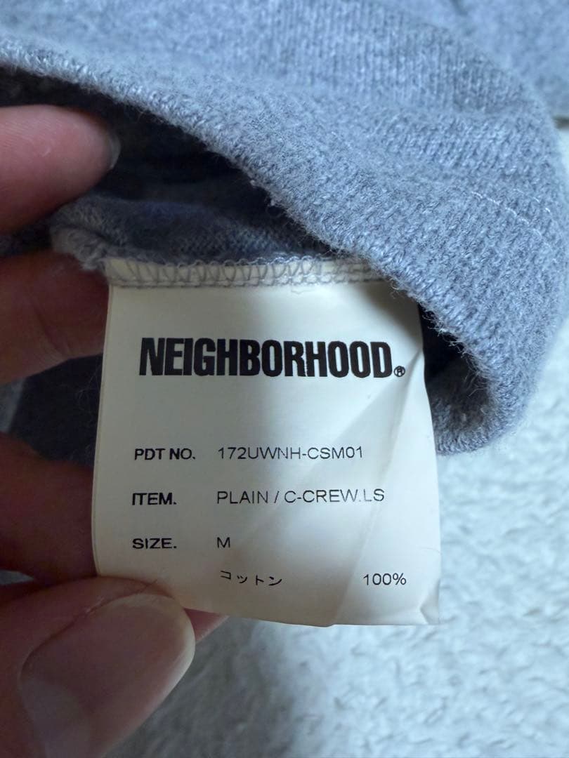 neighborhood BOXロゴ　スウェットシャツ　plain c-crew