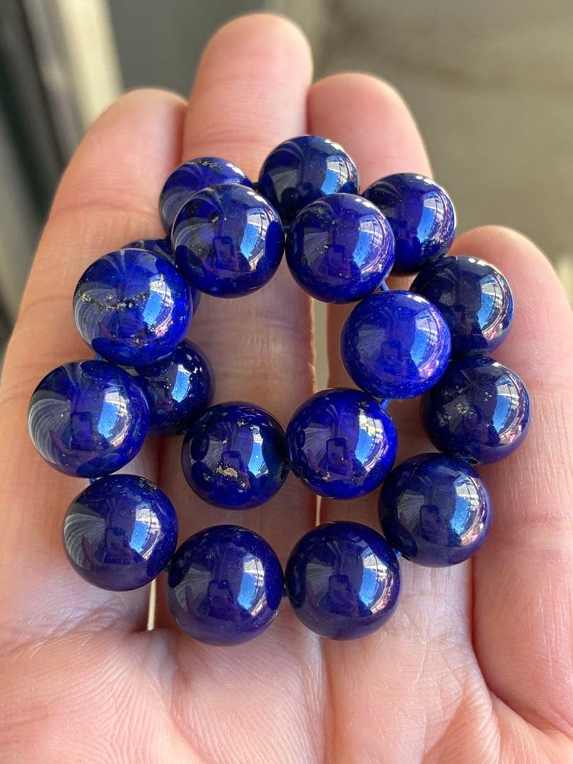 極上✨ロイヤルブルー　旧鉱山アフガニスタン産ラピスラズリのブレスレット