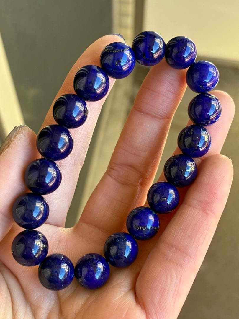 極上✨ロイヤルブルー　旧鉱山アフガニスタン産ラピスラズリのブレスレット