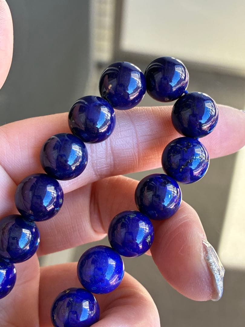 極上✨ロイヤルブルー　旧鉱山アフガニスタン産ラピスラズリのブレスレット