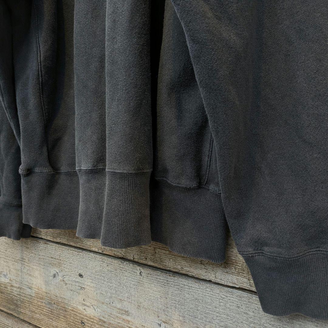 90s　Champion　リバースウィーブ　炭黒　刺繍　ヘビーウェイト　フェード