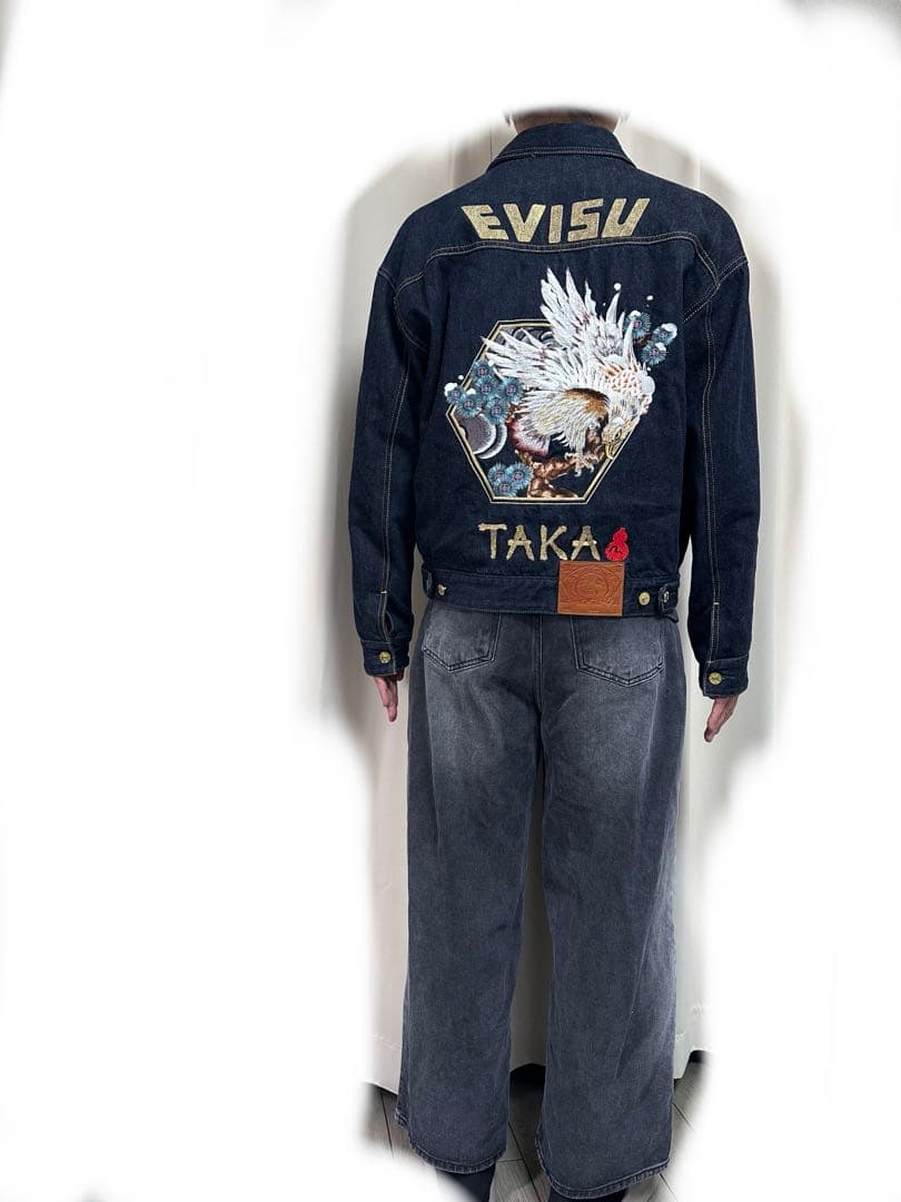 EVISU 刺繍デザイン デニムジャケット