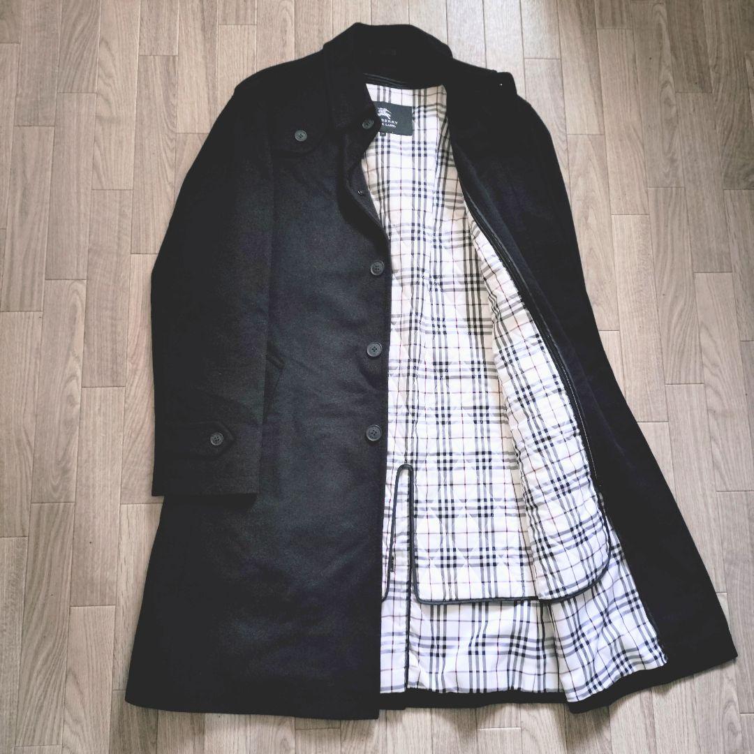 極美 希少Mサイズ バーバリーブラックレーベル　ステンカラーコート　ライナー付き