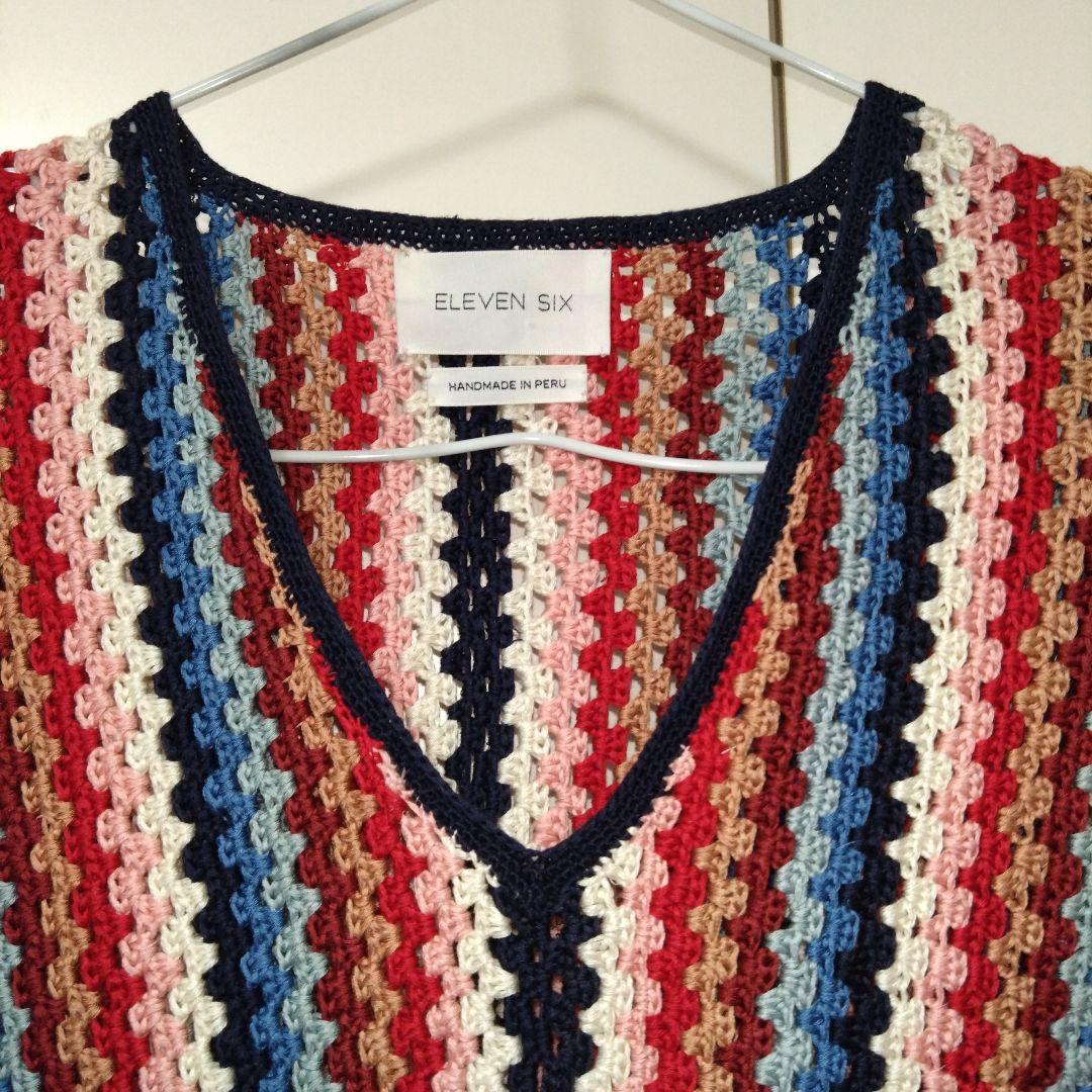 Vintage コットン　ニット　ワンピース　　 luik rose OZ