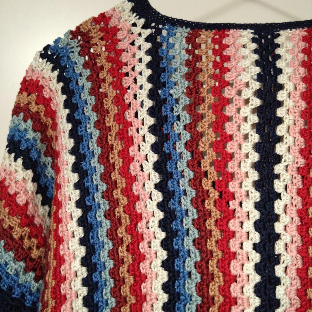 Vintage コットン　ニット　ワンピース　　 luik rose OZ