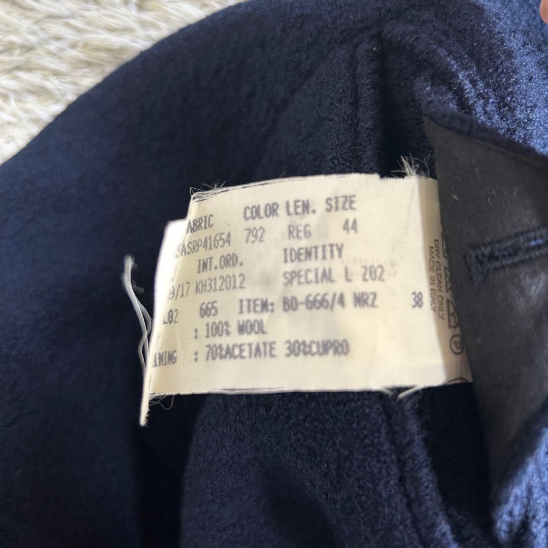 【美品】ラルディーニ チェスターコート ロングコート ウール ネイビー 44