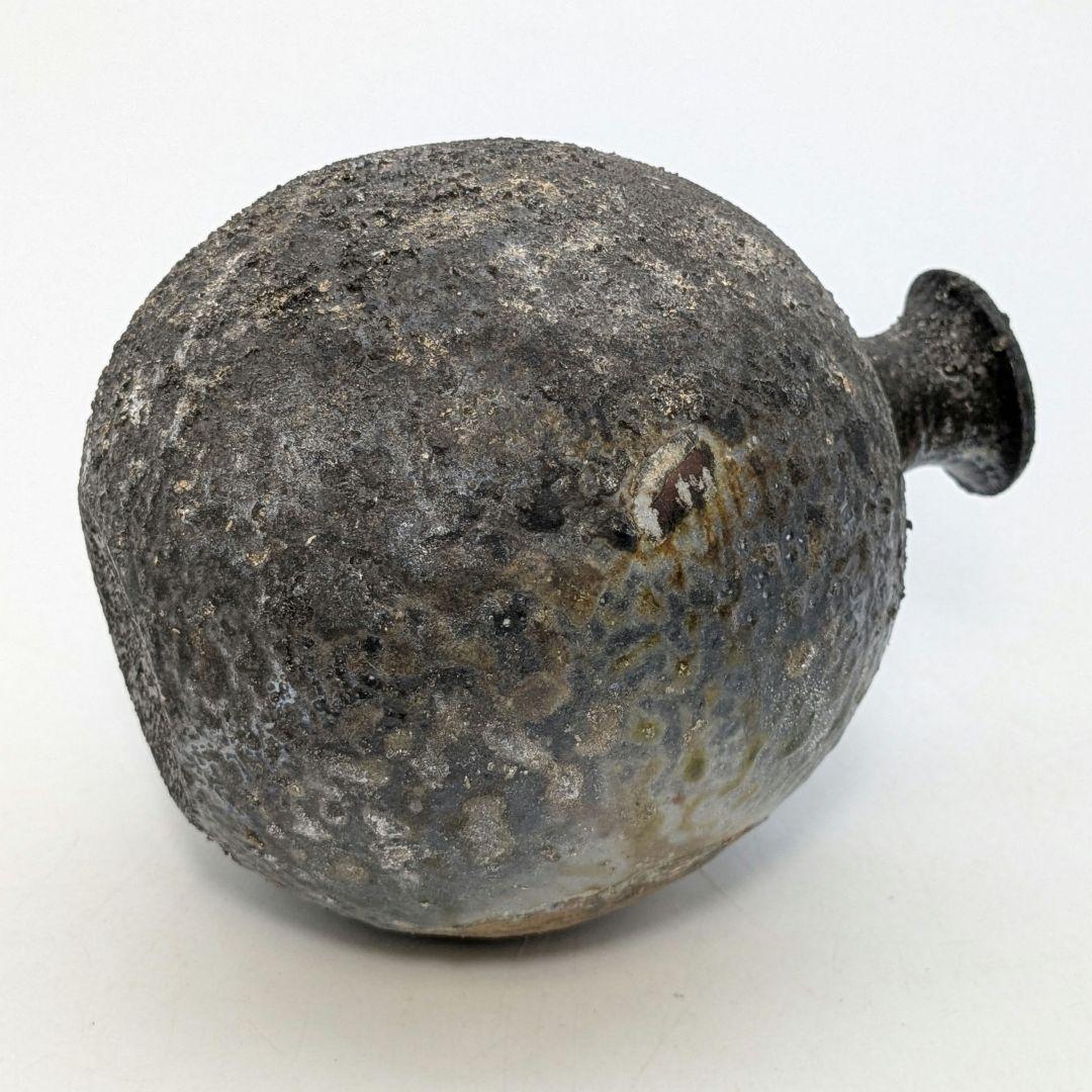 岩本政一 備前焼 窯変徳利 共箱共布栞 とっくり 酒器 食器 一輪挿し