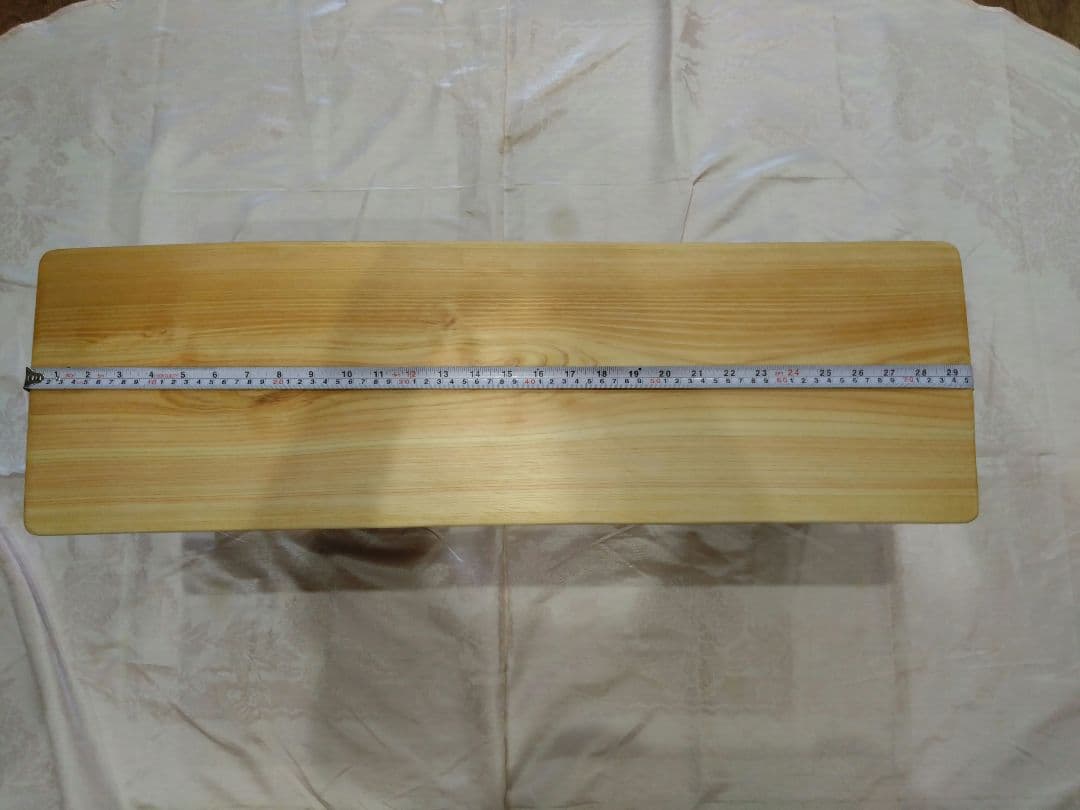 檜のベンチ(76・77)　あいこ❕丸太風の脚節無し座面をつるつる仕上げ