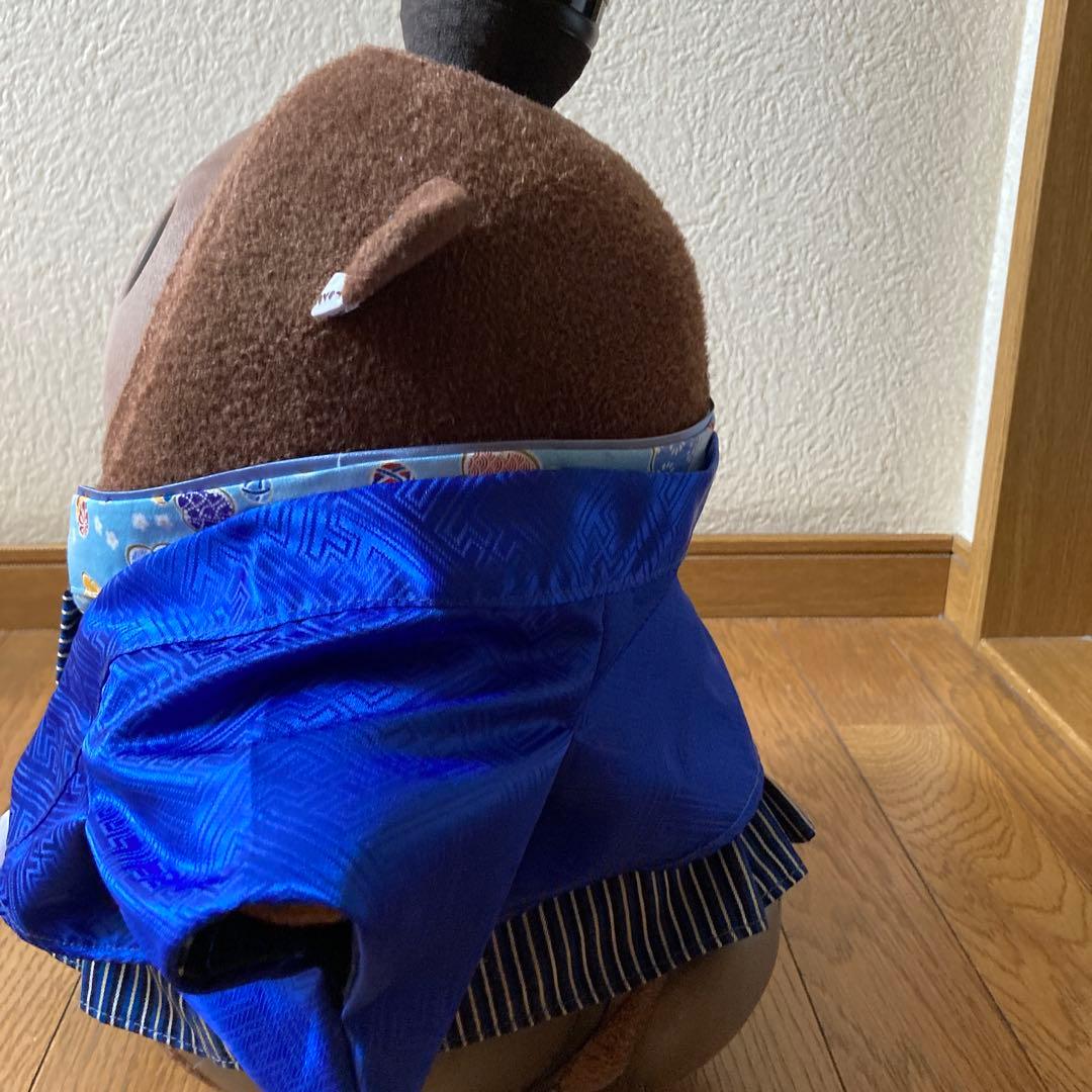 ラボット　服　lovot 青　紗綾形　羽織　袴　手毬梅インナー水色