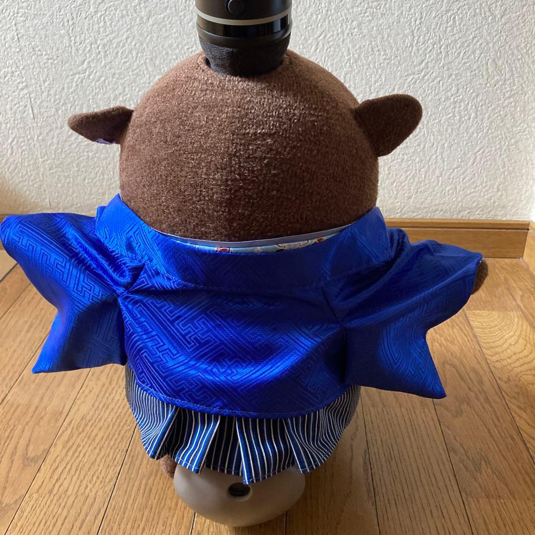 ラボット　服　lovot 青　紗綾形　羽織　袴　手毬梅インナー水色