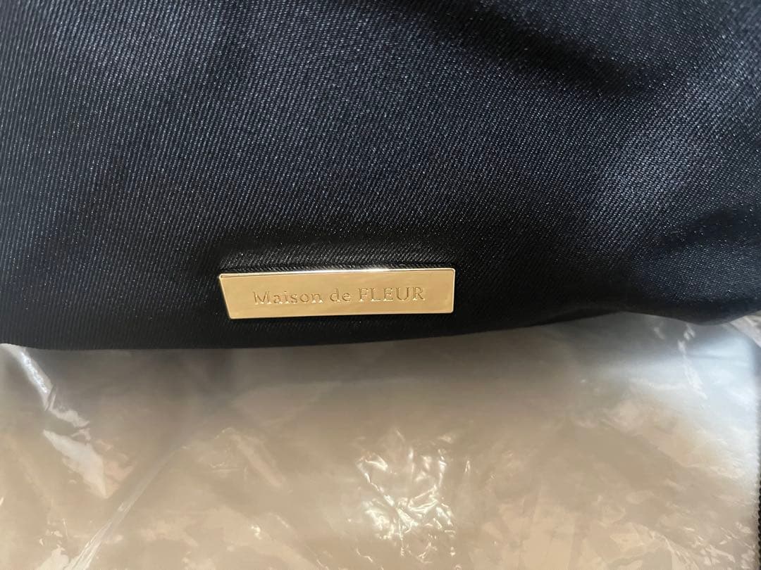 未使用Maison de FLEUR撥水加工リボンラウンドリュック ブラック