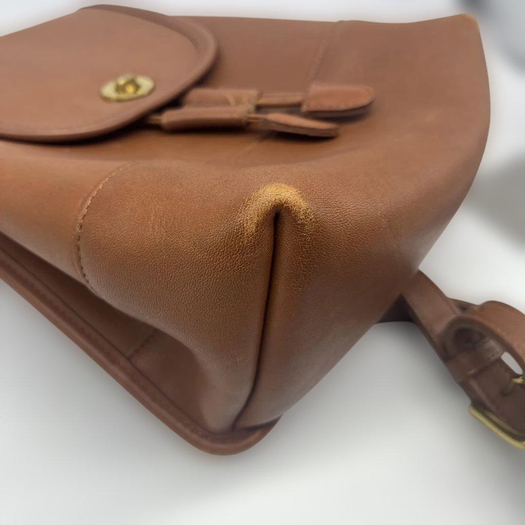 美品✨オールドコーチ COACH ターンロック グラブタンレザー ミニリュック茶