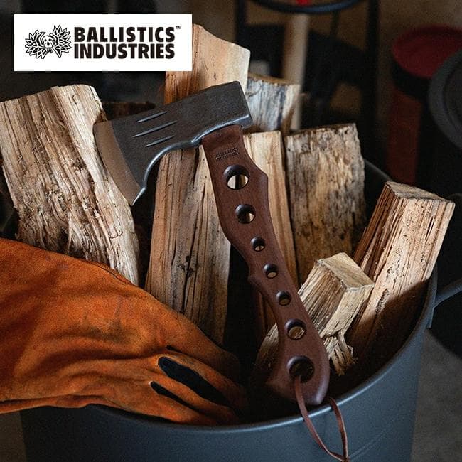 新品 BALLISTICS ドリルド ハンド アックス ウォールナット