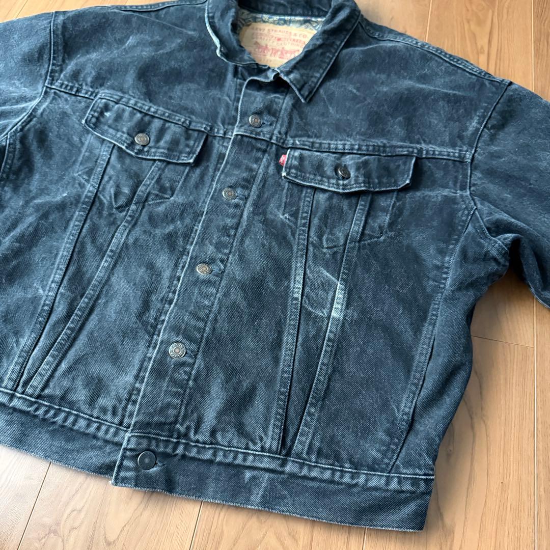 裏地◎ 90s リーバイス 70617 ブラック デニムジャケット USA製
