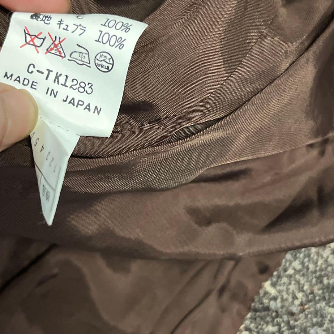 絹シルク15%【レリアンLeilian】希少 ツイード ジャケットコート 13+