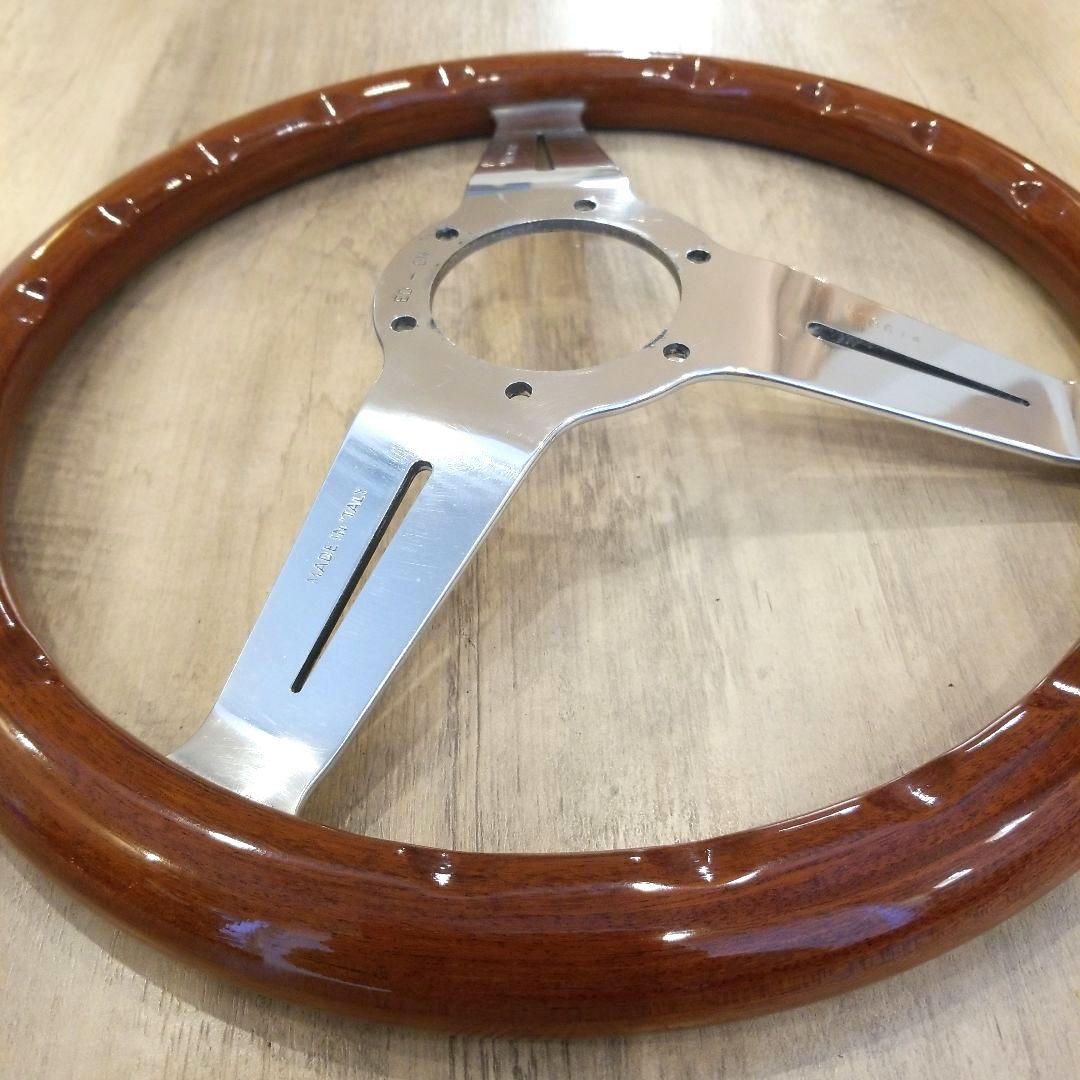 【美品】NARDI★ナルディクラシックウッドポリッシュステアリング/当時物33Φ