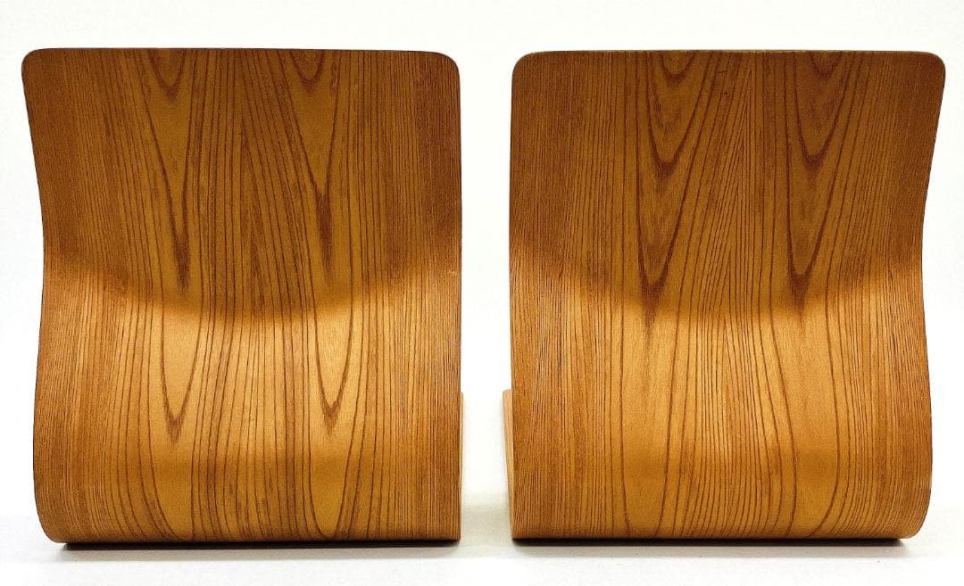 Tendo 天童木工 座椅子 2脚セット 藤森健次 曲げ木 ケヤキ板目 曲木⑬