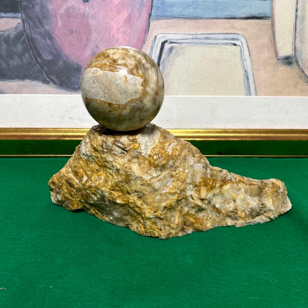 石球 天然大理石の置物 - メルカリ